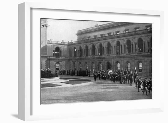 Queen Victoria's Funeral Procession Leaving Osborne House, Isle of Wight, February 1St, 1901-Hughes & Mullins-Framed Giclee Print