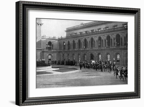 Queen Victoria's Funeral Procession Leaving Osborne House, Isle of Wight, February 1St, 1901-Hughes & Mullins-Framed Giclee Print