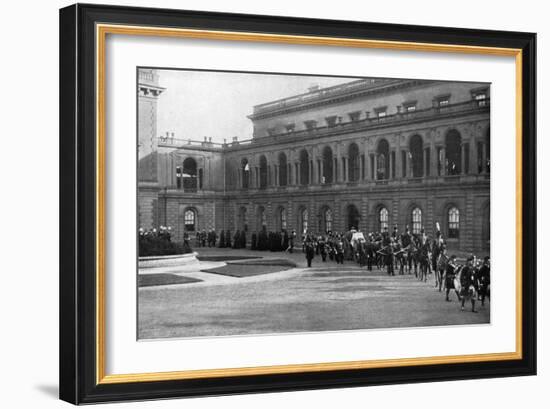 Queen Victoria's Funeral Procession Leaving Osborne House, Isle of Wight, February 1St, 1901-Hughes & Mullins-Framed Giclee Print