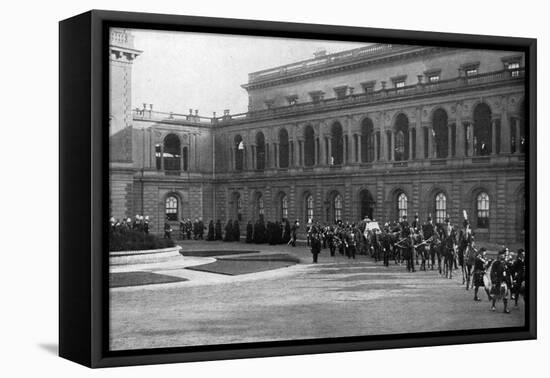Queen Victoria's Funeral Procession Leaving Osborne House, Isle of Wight, February 1St, 1901-Hughes & Mullins-Framed Premier Image Canvas