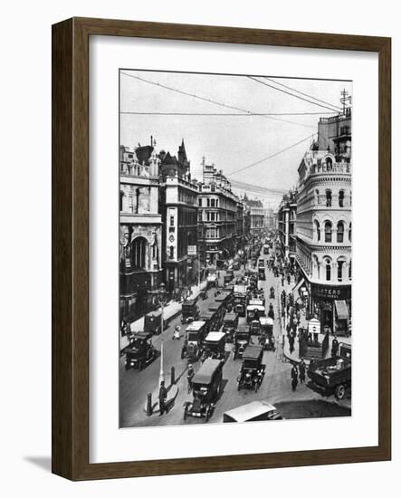 Queen Victoria Street at its Intersection with Cannon Street, London, 1926-1927-Frith-Framed Giclee Print