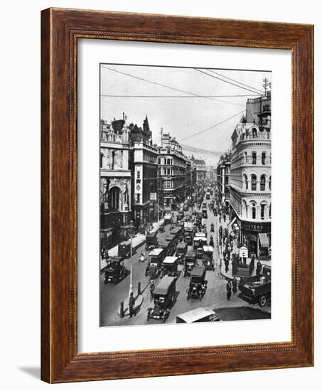 Queen Victoria Street at its Intersection with Cannon Street, London, 1926-1927-Frith-Framed Giclee Print