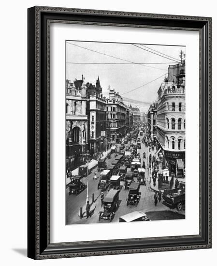 Queen Victoria Street at its Intersection with Cannon Street, London, 1926-1927-Frith-Framed Giclee Print