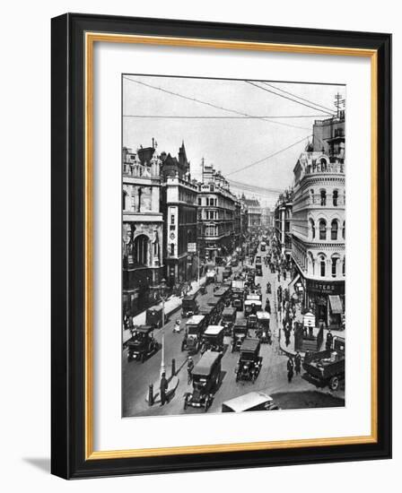 Queen Victoria Street at its Intersection with Cannon Street, London, 1926-1927-Frith-Framed Giclee Print