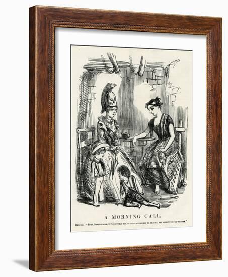 Queen Victoria Visiting a Family in Ireland-John Leech-Framed Art Print