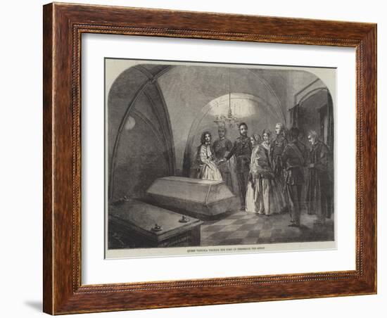 Queen Victoria Visiting the Tomb of Frederick the Great-null-Framed Giclee Print