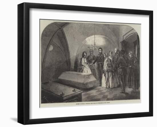 Queen Victoria Visiting the Tomb of Frederick the Great-null-Framed Giclee Print