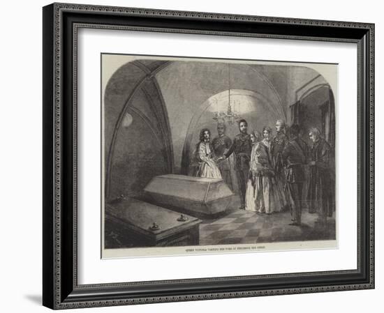 Queen Victoria Visiting the Tomb of Frederick the Great-null-Framed Giclee Print