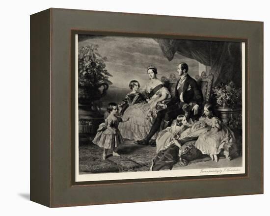 Queen Victoria with Albert and Five Children-null-Framed Premier Image Canvas