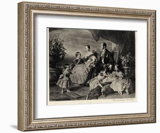 Queen Victoria with Albert and Five Children-null-Framed Photographic Print