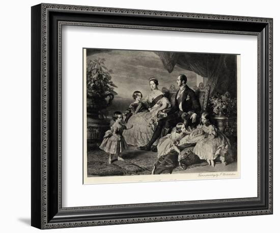 Queen Victoria with Albert and Five Children-null-Framed Photographic Print