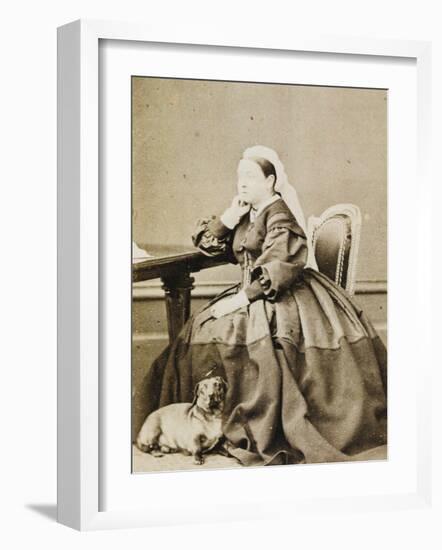 Queen Victoria with Dachshund-null-Framed Photographic Print