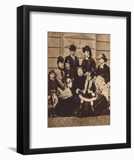 Queen Victoria with her daughter-in-law and grandchildren, c1880 (1935)-Unknown-Framed Photographic Print