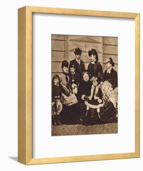 Queen Victoria with her daughter-in-law and grandchildren, c1880 (1935)-Unknown-Framed Photographic Print