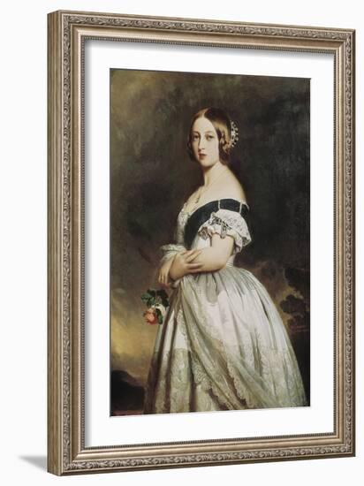 Queen Victoria-Franz Xaver Winterhalter-Framed Art Print