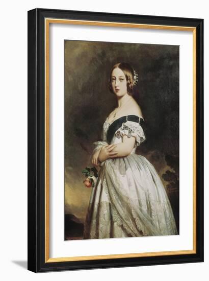 Queen Victoria-Franz Xaver Winterhalter-Framed Art Print