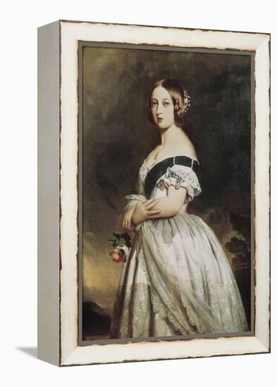 Queen Victoria-Franz Xaver Winterhalter-Framed Stretched Canvas