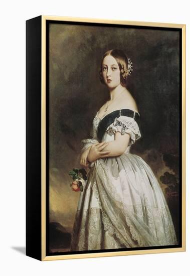 Queen Victoria-Franz Xaver Winterhalter-Framed Stretched Canvas