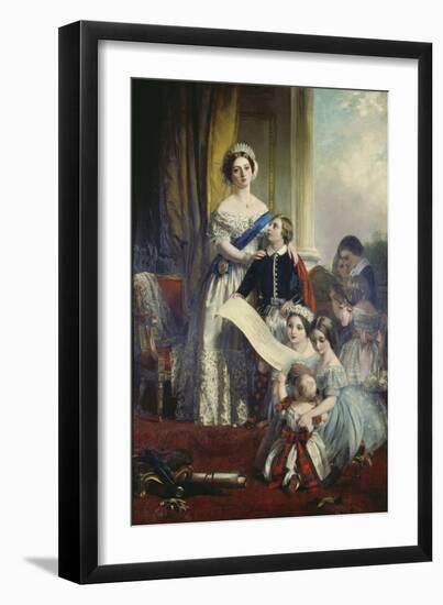 Queen Viktoria of England with Her Children-John Calcott Horsley-Framed Giclee Print