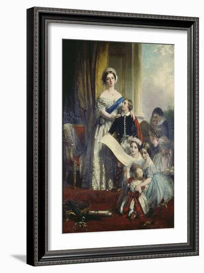 Queen Viktoria of England with Her Children-John Calcott Horsley-Framed Giclee Print