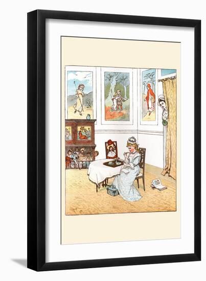 Queen Was in the Parlor Eating Bread and Honey-Randolph Caldecott-Framed Art Print