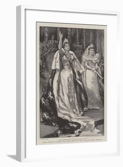 Queen Wilhelmina's Accession, Her Majesty Taking the Oath in the New Church, Amsterdam-null-Framed Giclee Print