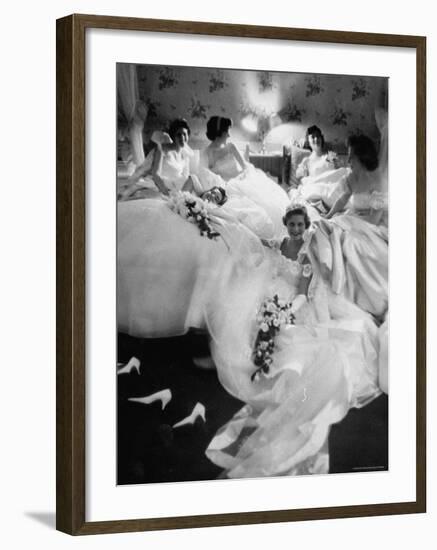 Queens and Their Attendants Resting Between Dances During the Chattanooga Cotton Ball-Grey Villet-Framed Photographic Print