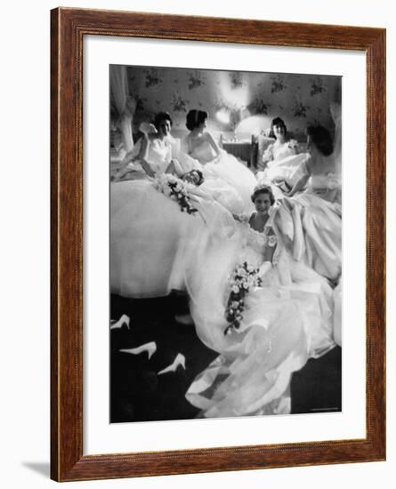 Queens and Their Attendants Resting Between Dances During the Chattanooga Cotton Ball-Grey Villet-Framed Photographic Print