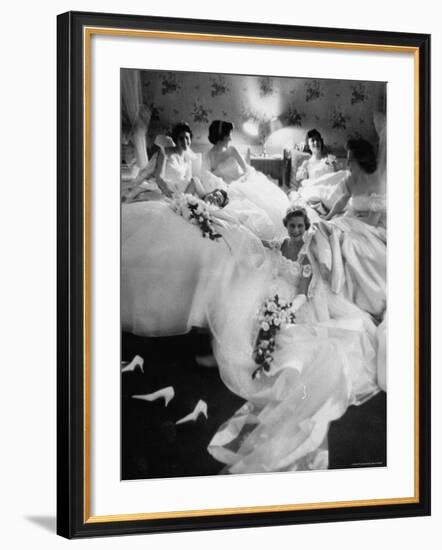 Queens and Their Attendants Resting Between Dances During the Chattanooga Cotton Ball-Grey Villet-Framed Photographic Print