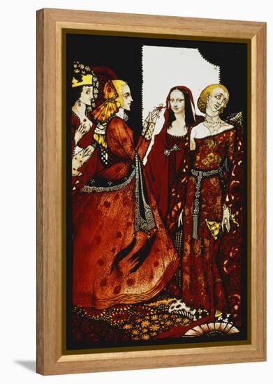 Queens Whose Finger Once Did Stir Men'. 'Queens', Nine Glass Panels Acided, Stained and Painted,…-Harry Clarke-Framed Premier Image Canvas