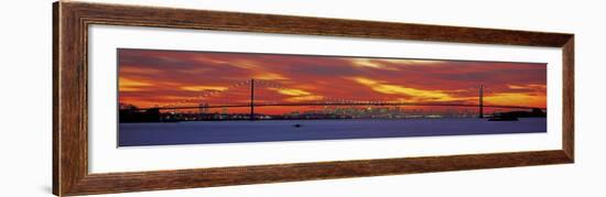 Queensboro and Manhattan Bridge, New York City-Richard Berenholtz-Framed Art Print