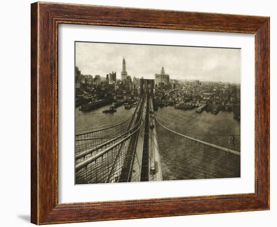 Queensboro Bridge, Long Island, 1935-The Chelsea Collection-Framed Giclee Print