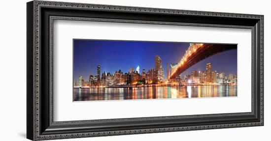 Queensboro Bridge to Manhattan-null-Framed Art Print