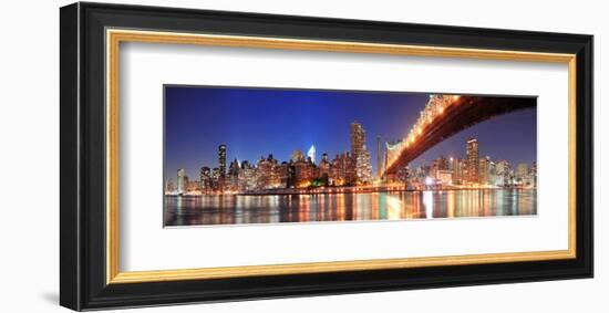 Queensboro Bridge to Manhattan-null-Framed Art Print