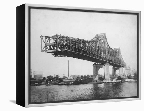 Queensboro Bridge under Construction-null-Framed Premier Image Canvas