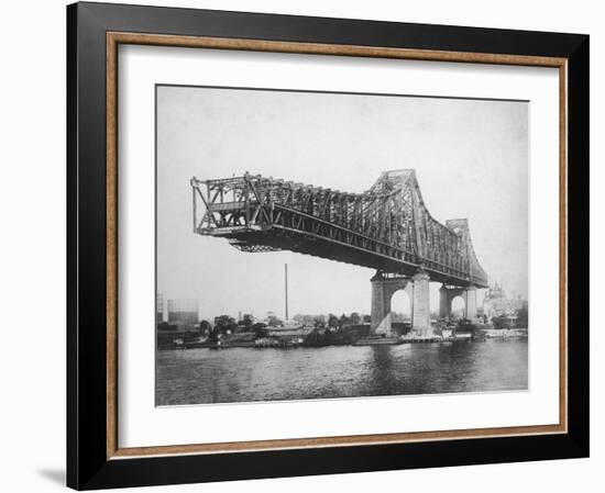 Queensboro Bridge under Construction-null-Framed Photographic Print