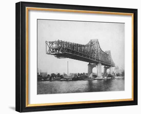 Queensboro Bridge under Construction-null-Framed Photographic Print