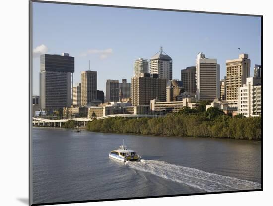 Queensland, Brisbane, View Along Brisbane River Toward City's Central Business District, Australia-Andrew Watson-Mounted Photographic Print