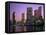 Queensland, Brisbane, View of the Business District at Dusk, Australia-Paul Harris-Framed Premier Image Canvas