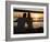 Queensland, Fraser Island, A Couple with Video Camera in Hand Watch Sunset from a Pier, Australia-Andrew Watson-Framed Photographic Print