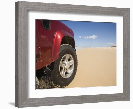 Queensland, Fraser Island, Four Wheel Driving on Sand Highway of Seventy-Five Mile Beach, Australia-Andrew Watson-Framed Photographic Print