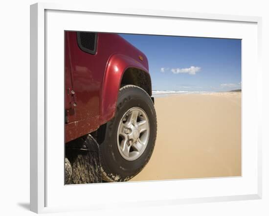 Queensland, Fraser Island, Four Wheel Driving on Sand Highway of Seventy-Five Mile Beach, Australia-Andrew Watson-Framed Photographic Print