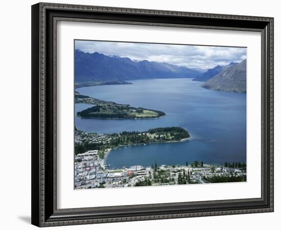 Queenstown Bay and the Remarkables, Otago, South Island, New Zealand-Desmond Harney-Framed Photographic Print