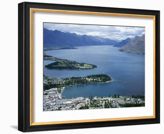 Queenstown Bay and the Remarkables, Otago, South Island, New Zealand-Desmond Harney-Framed Photographic Print