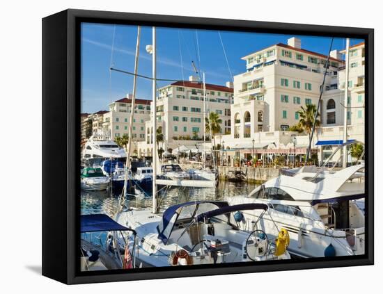 Queensway Quay Marina, Gibraltar, Mediterranean, Europe-Giles Bracher-Framed Premier Image Canvas