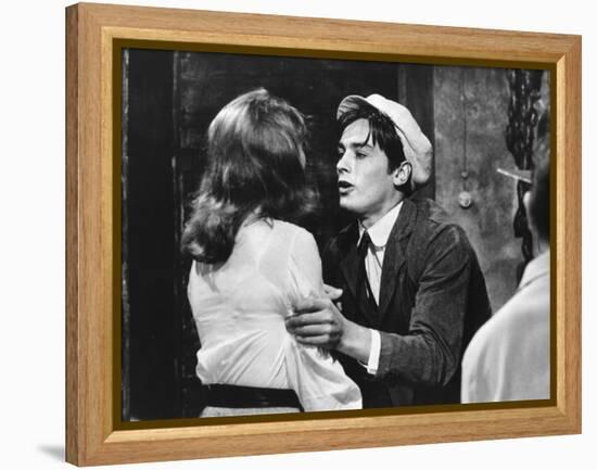 Quelle joie by vivre by Rene Clement with Barbara Lass and Alain Delon, 1961 (b/w photo)-null-Framed Stretched Canvas