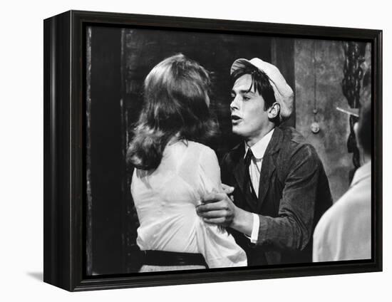 Quelle joie by vivre by Rene Clement with Barbara Lass and Alain Delon, 1961 (b/w photo)-null-Framed Stretched Canvas