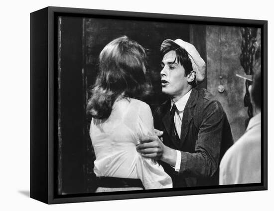 Quelle joie by vivre by Rene Clement with Barbara Lass and Alain Delon, 1961 (b/w photo)-null-Framed Stretched Canvas