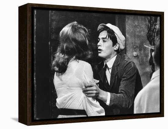 Quelle joie by vivre by Rene Clement with Barbara Lass and Alain Delon, 1961 (b/w photo)-null-Framed Stretched Canvas