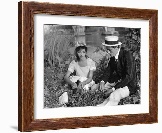 Quelle joie by vivre by Rene Clement with Barbara Lass and Alain Delon, 1961 (b/w photo)-null-Framed Photo